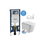 Pack wc bati - support geberit extra - plat up720 + wc swiss aqua technologies suspendu infinitio + abattant ...