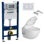 Pack wc bati - support geberit + wc sans bride sat avec bidet thermostatique + abattant softclose + plaque ... Pack wc bati - support geberit + wc sans bride sat avec bidet thermostatique + abattant softclose + plaque ...