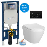 Pack wc bati - support geberit up720 extra - plat + wc sans bride vitra integra avec fixations invisibles ...