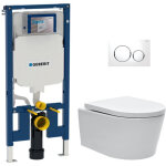 Pack wc bati - support geberit wc swiss aqua technologies sans bride + abattant (slim - satrimless - ...