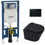 Pack wc bti - support geberit wc swiss aqua technologies sans bride + abattant softclose + plaque (slim ...