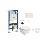 Pack wc suspendu geberit autoportant version abattant: abattant frein de chute - plaque de commande geberit: ...