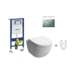 Pack wc suspendu geberit daily'o 2 modle court plaque de commande geberit sigma01 chrom mat