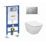 Geberit - pack wc up320 + cuvette sans bride square + plaque chrom� mat