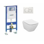 Geberit - pack wc up320 + cuvette sans bride square + plaque sigma blanc