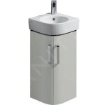 Geberit - selnova compact - meuble pour lavabo, 425x330x604 mm, 2 portes, gris brillant / gris mat 501. ...