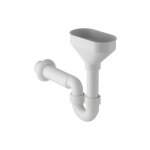 Siphon entonnoir geberit dn40 avec rosace murale