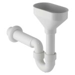 Siphon entonnoir geberit dn50 avec rosace murale