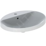 Geberit - variform - vasque à encastrer 600x480 mm, avec trop - plein, trou pour robinetterie, blanc ... Geberit - variform - vasque à encastrer 600x480 mm, avec trop - plein, trou pour robinetterie, blanc ...