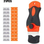 Gebildet grattoir pour plaque vitroc�ramique avec poign�e souple + 20 pi�ce lames m�tallique, vitres ...