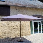 Gecko outdoor - parasol droit gris 4x3 m pegasia