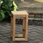 Gecko outdoor - tabouret haut en teck recycl� toscagne