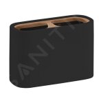 Gedy - sapho accessoires de salle de bains gobelet ninfea pour brosses � dents et dentifrice, noir / ...