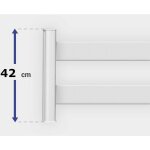 Gefradis - module de clôture pvc blanc ajouré h 42 x l 150 cm 2 lisses horizontales Gefradis - module de clôture pvc blanc ajouré h 42 x l 150 cm 2 lisses horizontales