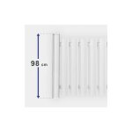 Gefradis - module de clture pvc blanc ajour h 98 x l 150 cm  barreaudage vertical