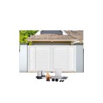 Gefradis - portail battant électrique pvc blanc avec moteur sentinel h 140 x l 300 arles décor carré Gefradis - portail battant électrique pvc blanc avec moteur sentinel h 140 x l 300 arles décor carré