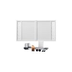 Gefradis - portail battant électrique pvc blanc h140 x l300 arles décor rectangles Gefradis - portail battant électrique pvc blanc h140 x l300 arles décor rectangles