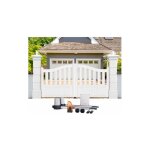 Gefradis - portail battant �lectrique pvc blanc avec moteur sentinel h 146 x l 300 brest galb�