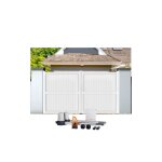 Gefradis - portail battant �lectrique pvc blanc avec moteur sentinel h 180 x l 350 gu�rande