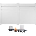 Gefradis - portail battant �lectrique pvc blanc avec moteur sentinel h 180 x l 400 arras