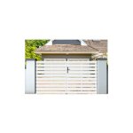 Gefradis - portail battant manuel pvc blanc structure renforc�e h 140 x l 300 cm ajour� lyon
