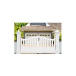 Gefradis - portail battant manuel pvc blanc structure renforcée h 146 x l 350 cm brest galbé Gefradis - portail battant manuel pvc blanc structure renforcée h 146 x l 350 cm brest galbé