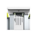 Gefradis - portillon battant manuel pvc blanc alençon convexe l 100 x h 145 cm - poignée à gauche Gefradis - portillon battant manuel pvc blanc alençon convexe l 100 x h 145 cm - poignée à gauche