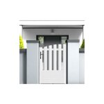 Gefradis - portillon battant manuel pvc blanc alençon incurvé l 100 x h 145 cm - poignée à gauche Gefradis - portillon battant manuel pvc blanc alençon incurvé l 100 x h 145 cm - poignée à gauche