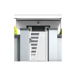 Gefradis - portillon battant manuel pvc blanc cambrai l 100 x h 160 cm - poignée à gauche Gefradis - portillon battant manuel pvc blanc cambrai l 100 x h 160 cm - poignée à gauche