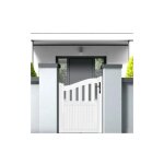 Gefradis - portillon battant manuel pvc blanc hambourg galbé l 100 x h 180 cm - poignée à droite Gefradis - portillon battant manuel pvc blanc hambourg galbé l 100 x h 180 cm - poignée à droite