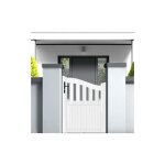 Gefradis - portillon battant manuel pvc blanc hambourg galb l 100 x h 180 cm - poigne  gauche