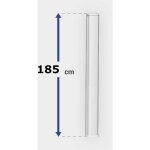 Gefradis - poteau de clture pvc avec renfort acier h 185 x l 4 cm blanc renforc en acier