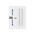 Gefradis - poteau de clture pvc avec renfort acier h 30 x l 4 cm blanc renforc en acier