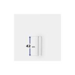 Gefradis - poteau de clture pvc avec renfort acier h 42 x l 4 cm blanc renforc en acier