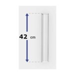 Gefradis - poteau de clture pvc avec renfort acier h 42 x l 4 cm blanc renforc en acier