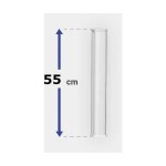 Gefradis - poteau de clture pvc avec renfort acier h 55 x l 4 cm blanc renforc en acier