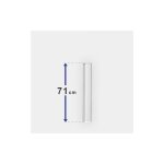 Gefradis - poteau de clture pvc avec renfort acier h 71 x l 4 cm blanc renforc en acier