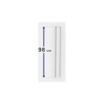 Gefradis - poteau de clture pvc avec renfort acier h 98 x l 4 cm blanc renforc en acier