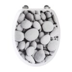 Gelco - abattant wc galets de plage - gris