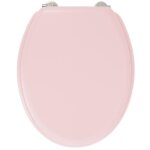 Gelco - design abattant wc dolce - charnieres inox - bois moule - rose crystal