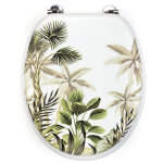 Gelco design - abattant wc tropik mdf vert charni�res inox