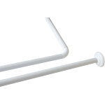 Gelco design - barre de rideau de douche 22mm 85x85 clipper blanc