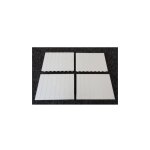 General electric - plaquette d'obturation blanche 72mm 8 modules (s&achet de 4) ral 9010 ge power 610382 ...