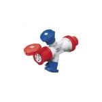 Gewiss - adaptateur multiplicateur de courant entr�e fiche 3p + n + t 63a 400v ac sortie 2x2p + t 32a ...