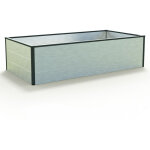 Gfp - aluminium carr� potager sur�lev� halfsize - bac de jardin stable et peu encombrant en aluminium ...