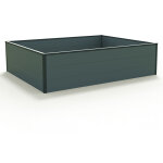 Gfp - aluminium carr� potager sur�lev� halfsize - bac de jardin stable et peu encombrant en anthracite ...