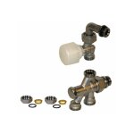 Corps thermostatisable 4 voies r436 / 2tg 1 / 2'x16 giacomini r436ix052