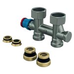 Robinet thermostatique connection centrale 3 / 4fx3 / 4 droit + r483 giacomini