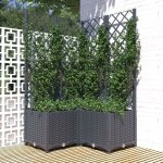 S - giant - jardinire avec treillis, bac avec treillis, lit de plantation de jardin, bac a fleur balcon, ...