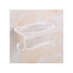 Support de papier toilette mural vintage, support de papier toilette en aluminium, tagre spacieuse ...